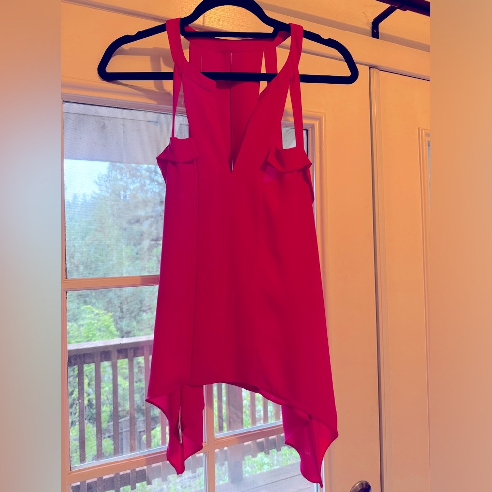 BCBG Maxazria woman’s top, pink raspberry color